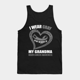 In My Memory Of My Grandma Brain Cancer Awareness Tank Top